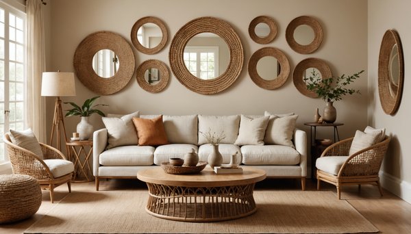 Miroirs en rotin : Une option de décoration intérieure respectueuse de l'environnement